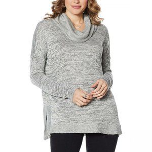 NWT Skinnygirl Dolman Cowl Neck Top Medium Gray